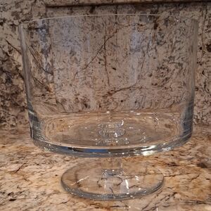 Crystal Clear Glass Trifle Bowl